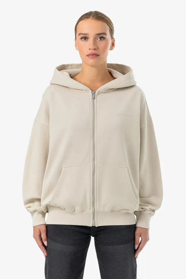 Women Pegador Zip Hoodies Ramira Oversized Sweat Jacket Washed Light Beige Women Pegador Zip Hoodies Ramira Oversized Sweat Jacket Washed Light Beige