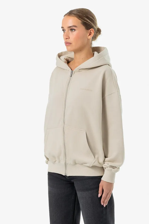 Women Pegador Zip Hoodies Ramira Oversized Sweat Jacket Washed Light Beige Women Pegador Zip Hoodies Ramira Oversized Sweat Jacket Washed Light Beige