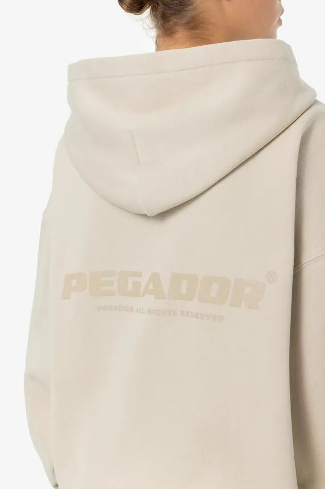 Women Pegador Zip Hoodies Ramira Oversized Sweat Jacket Washed Light Beige Women Pegador Zip Hoodies Ramira Oversized Sweat Jacket Washed Light Beige