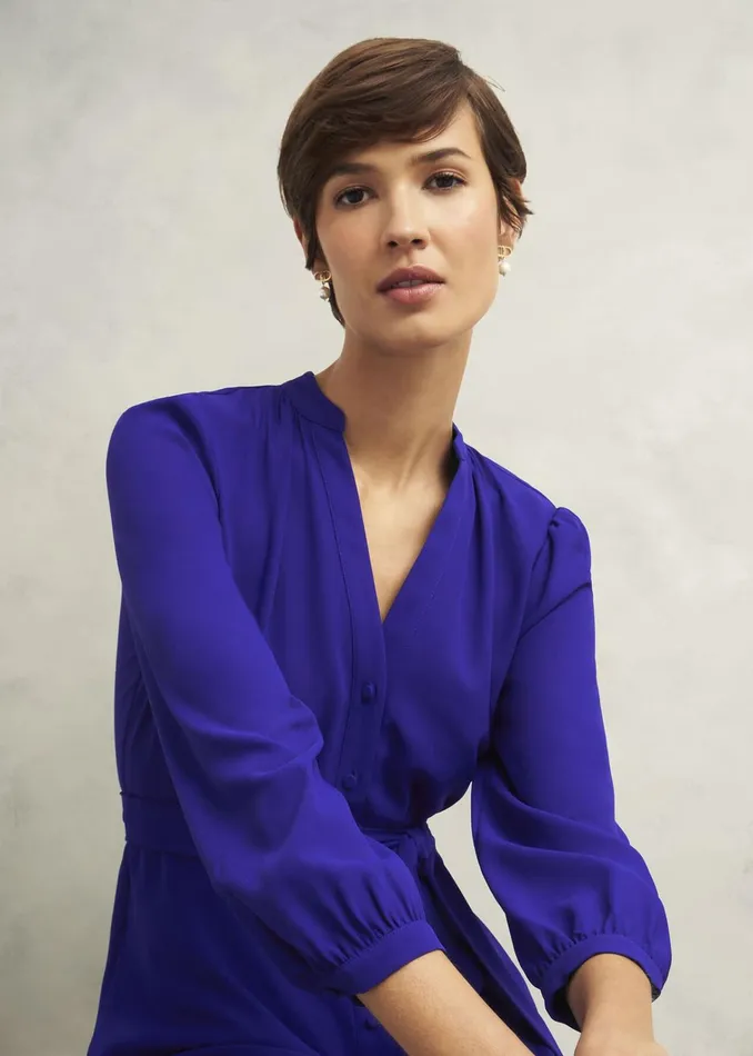 Women Peony Dress Cobalt Blue Hobbs Dresses and Jumpsuits