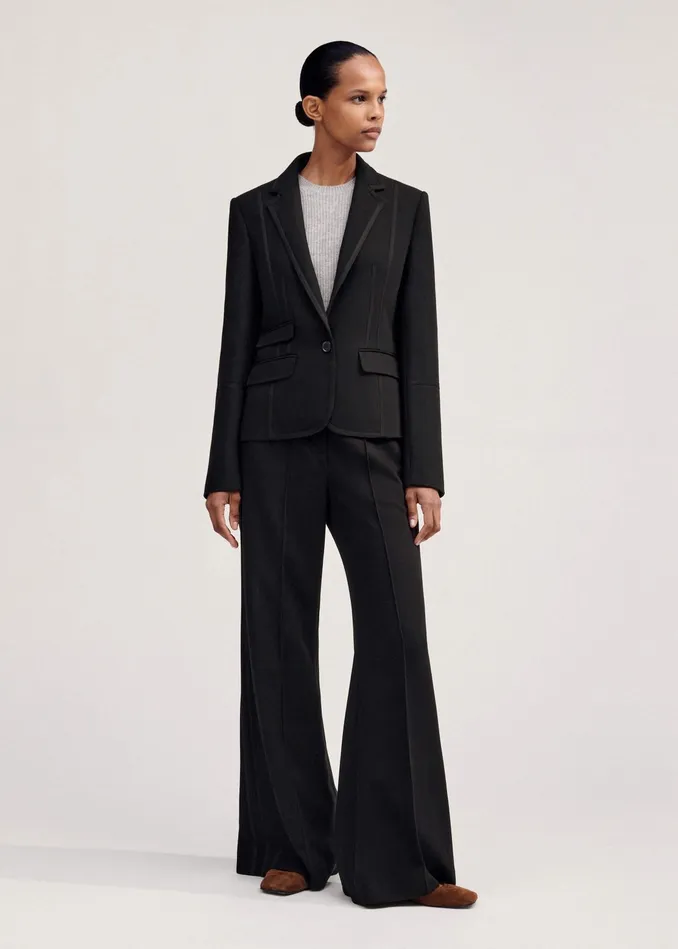 Women Perfect Workwear Long Blazer Man Pant Suit MEEM