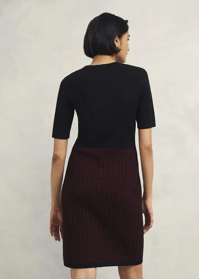 Women Perrie Knitted Dress Black Rhubarb Hobbs Dresses and Jumpsuits