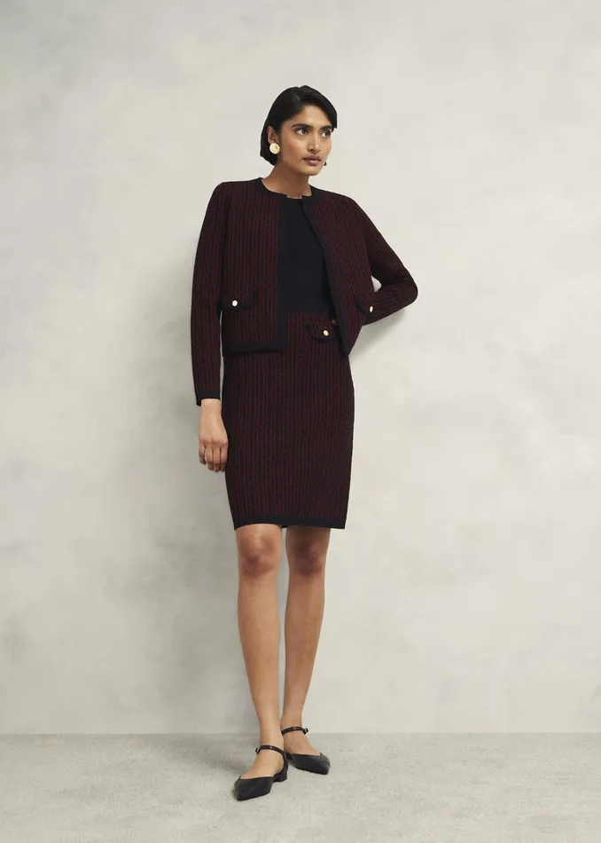 Women Perrie Knitted Dress Black Rhubarb Hobbs Dresses and Jumpsuits