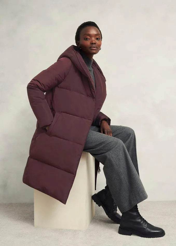 Women Petite Darla Puffer Wine Hobbs Coats and Jackets