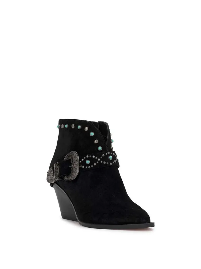 Women Pivvy Western Buckle Bootie In Black Jessica Simpson Boots and Booties