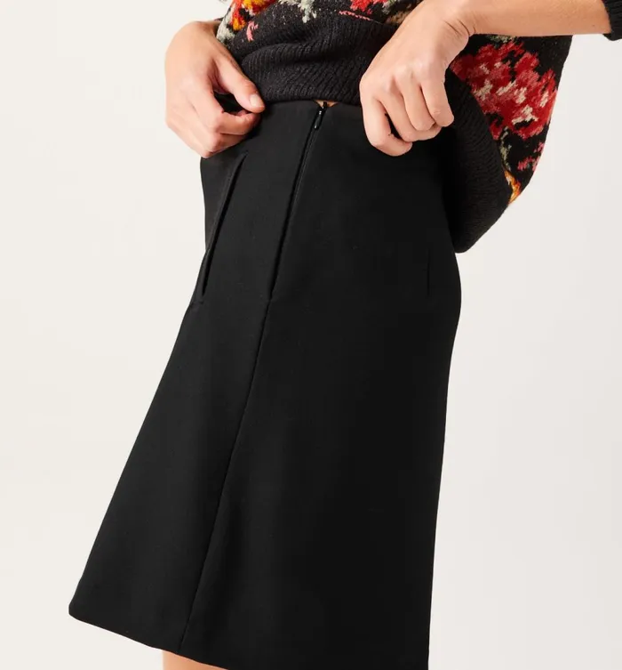Women Plain ALine Skirt 8211 Black Promod Skirts Women Plain ALine Skirt 8211 Black Promod Skirts