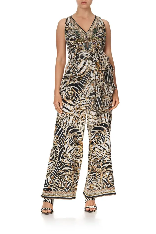 Women Playsuits and Jumpsuits Camilla Flared Jumpsuit With Overlay Night Waiting For Day