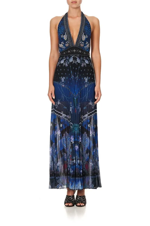 Women Playsuits and Jumpsuits Camilla Tie Neck Halter Jumpsuit Camden Moon