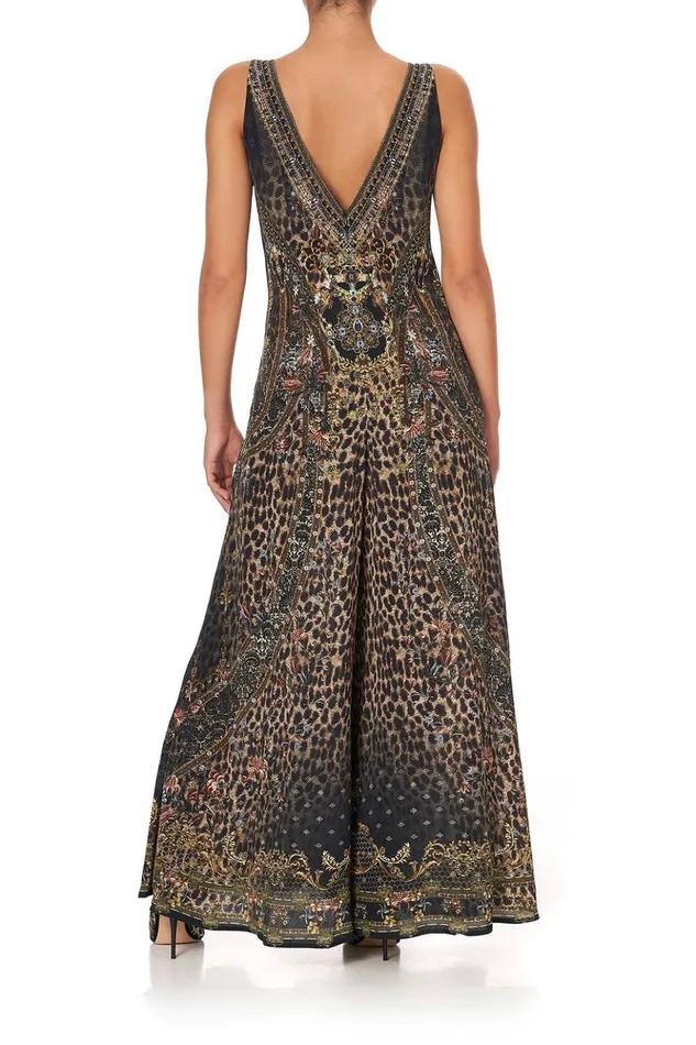 Women Playsuits and Jumpsuits Camilla V Neck Flared Jumpsuit Abingdon Palace