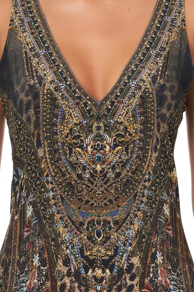 Women Playsuits and Jumpsuits Camilla V Neck Flared Jumpsuit Abingdon Palace