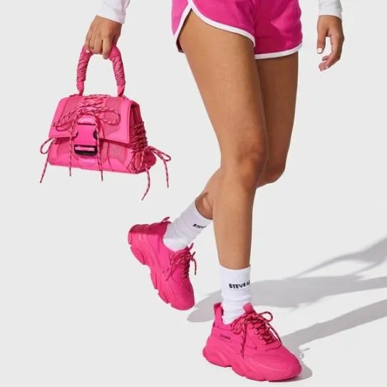 Women POSSESSION PINK NEON Pink Neon Steve Madden Sneakers