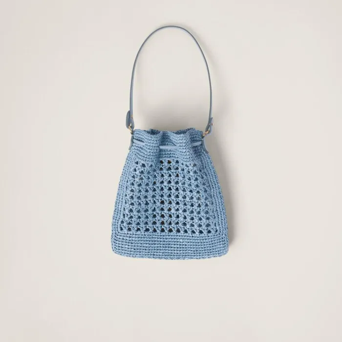 Women Pouches Miu Miu Woven Fabric Minibag Celestecognac Women Pouches Miu Miu Woven Fabric Minibag Celestecognac