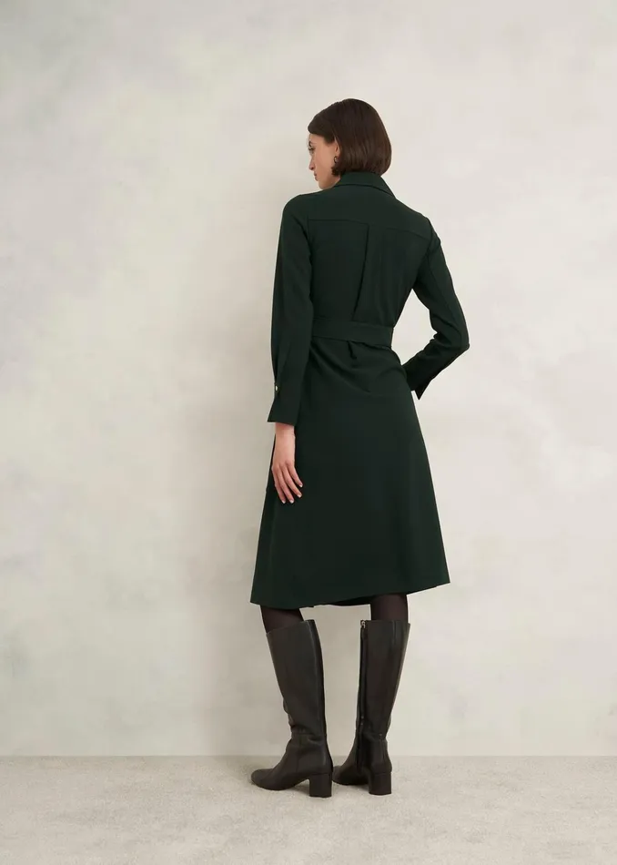 Women Pricilla Shirt Dress Rich Green Hobbs Dresses and Jumpsuits