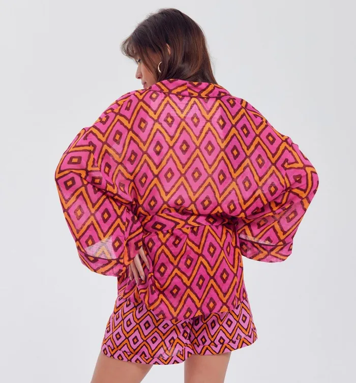 Women Promod Excusive Kimono 8211 Multicolour Print Promod Jackets Women Promod Excusive Kimono 8211 Multicolour Print Promod Jackets
