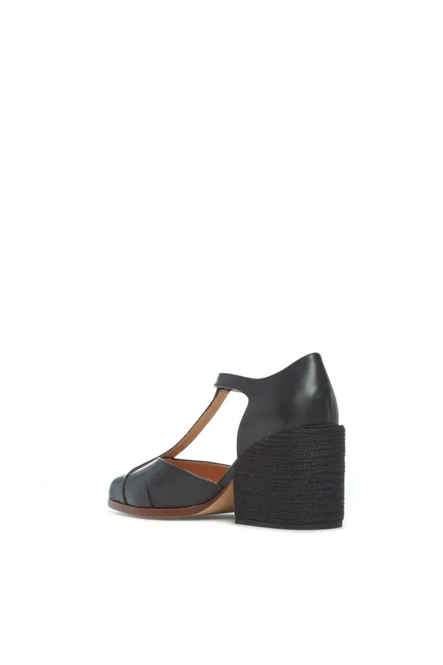 Women Pumps Gabriela Hearst Ivy Block Heeled Pump In Black Leather