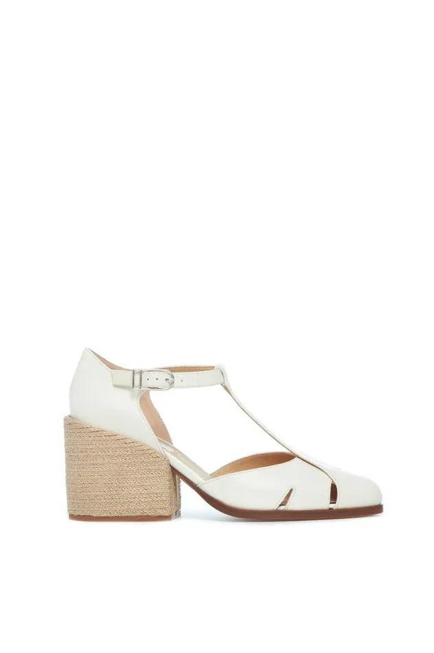 Women Pumps Gabriela Hearst Ivy Block Heeled Pump In Cream Leather