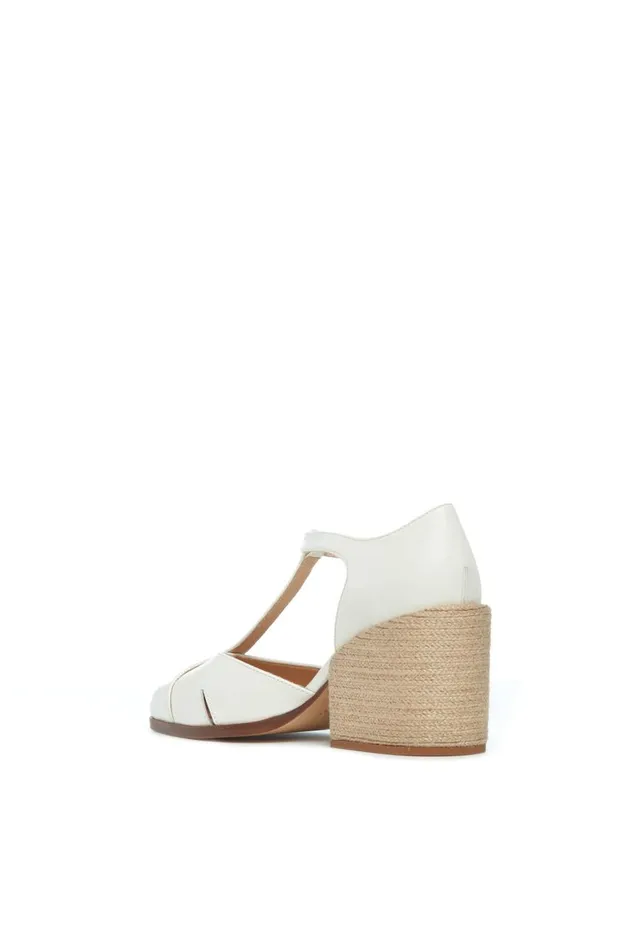 Women Pumps Gabriela Hearst Ivy Block Heeled Pump In Cream Leather