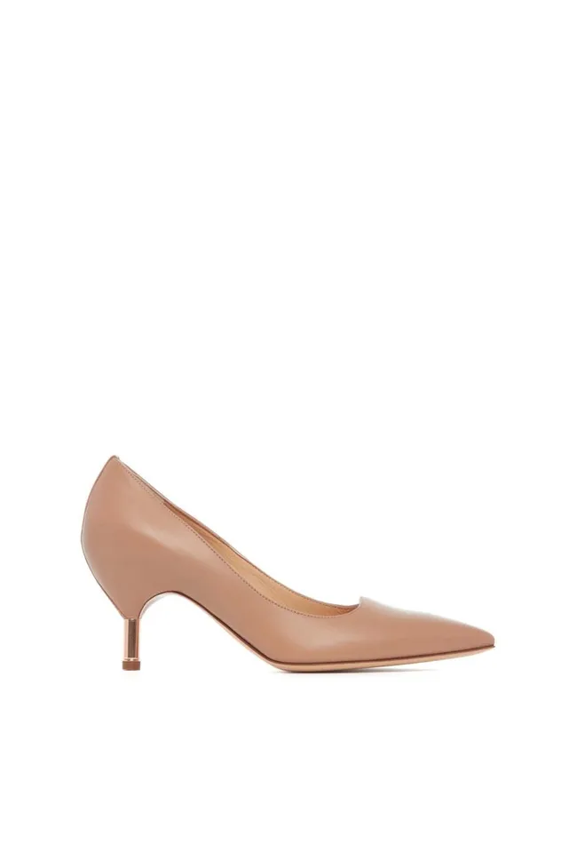 Women Pumps Gabriela Hearst Sofia Low Heel Pump In Dark Camel Leather