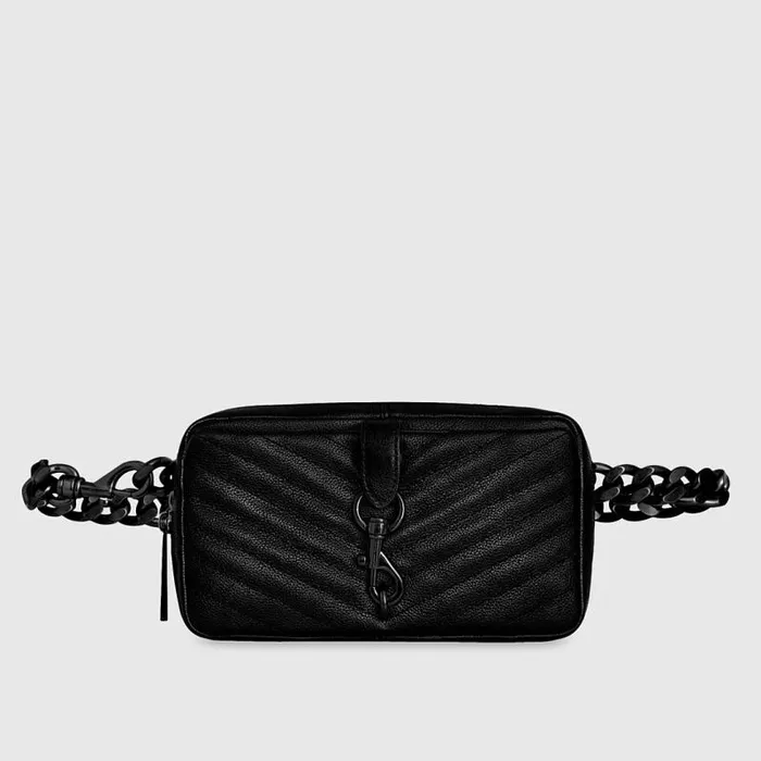 Women Rebecca Minkoff Belt Bags Edie Belt Bag Blackblack Shellac Women Rebecca Minkoff Belt Bags Edie Belt Bag Blackblack Shellac