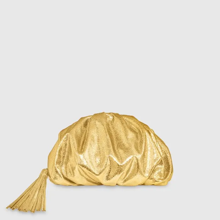 Women Rebecca Minkoff Clutches Ruched Clutch Gold Women Rebecca Minkoff Clutches Ruched Clutch Gold