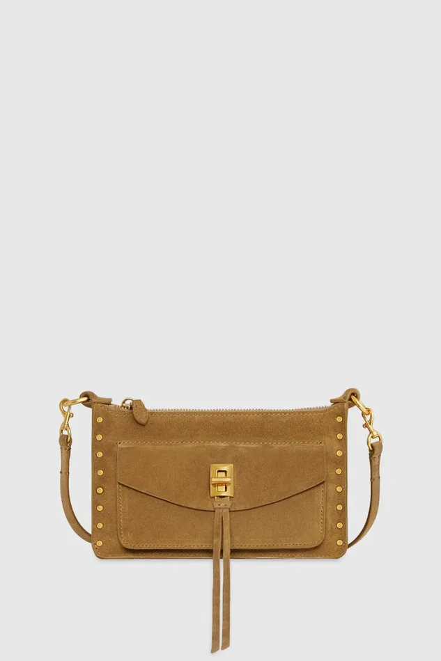 Women Rebecca Minkoff Crossbody Bags Darren Mini Top Zip Crossbody Honey