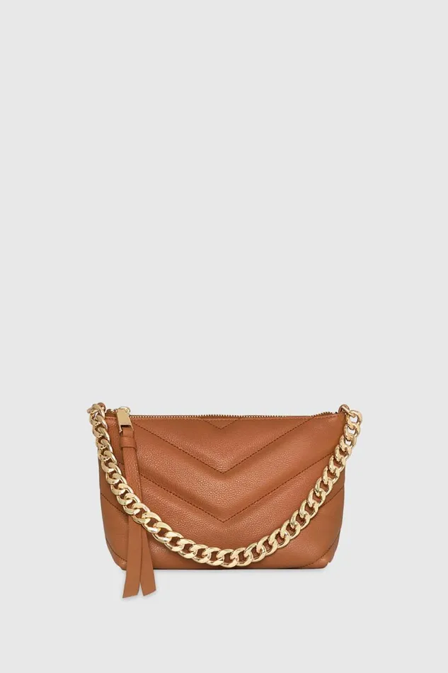 Women Rebecca Minkoff Crossbody Bags Edie Maxi Quilt Crossbody With Chain Caramel