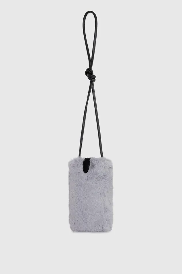 Women Rebecca Minkoff Crossbody Bags Fur Phone Crossbody Light Grey Women Rebecca Minkoff Crossbody Bags Fur Phone Crossbody Light Grey
