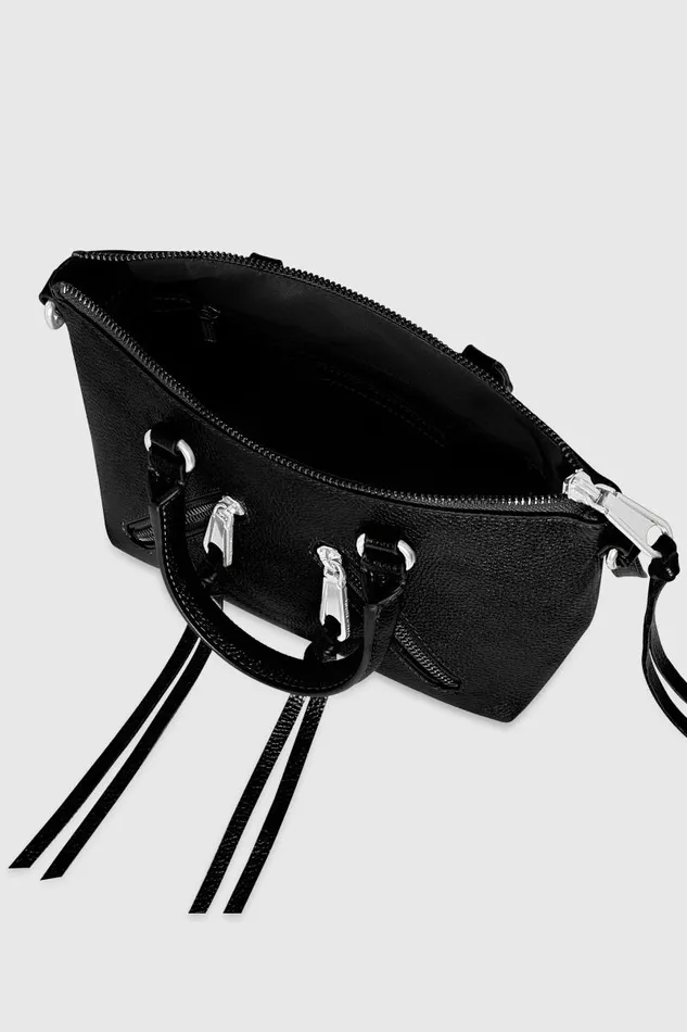 Women Rebecca Minkoff Crossbody Bags Micro Moto Crossbody Black Women Rebecca Minkoff Crossbody Bags Micro Moto Crossbody Black