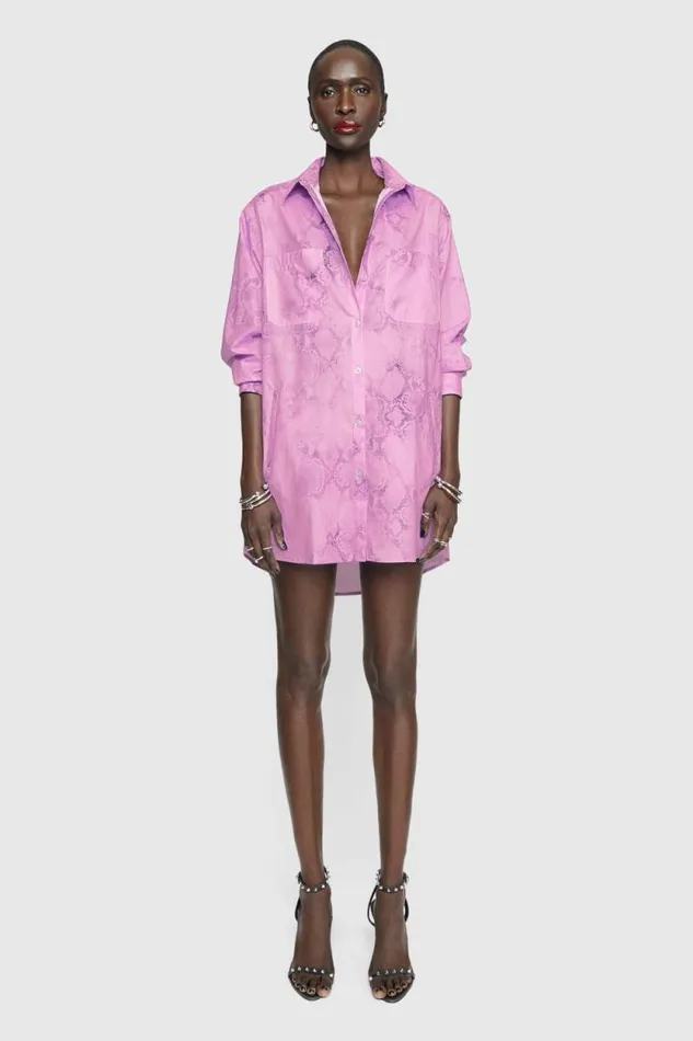 Women Rebecca Minkoff Dresses Tori Dress Washed Python Light Wisteria