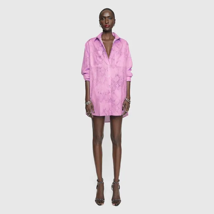 Women Rebecca Minkoff Dresses Tori Dress Washed Python Light Wisteria Women Rebecca Minkoff Dresses Tori Dress Washed Python Light Wisteria