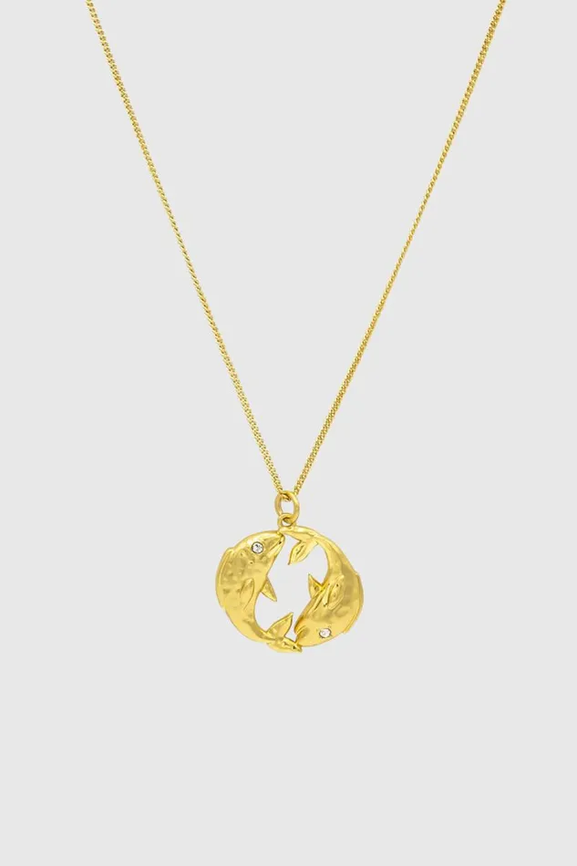 Women Rebecca Minkoff Jewelry Pisces Zodiac Medallion Necklace