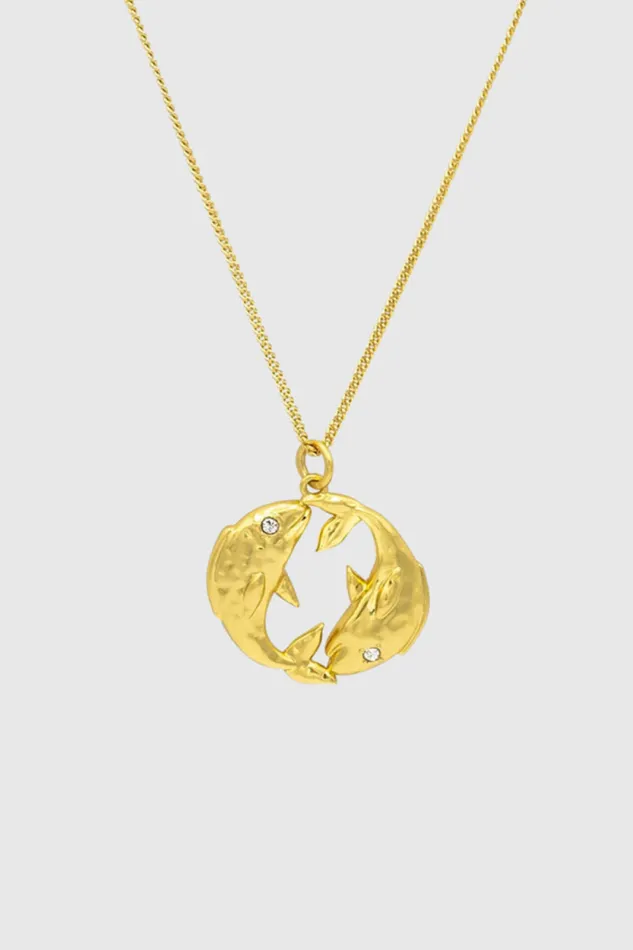 Women Rebecca Minkoff Jewelry Pisces Zodiac Medallion Necklace Women Rebecca Minkoff Jewelry Pisces Zodiac Medallion Necklace