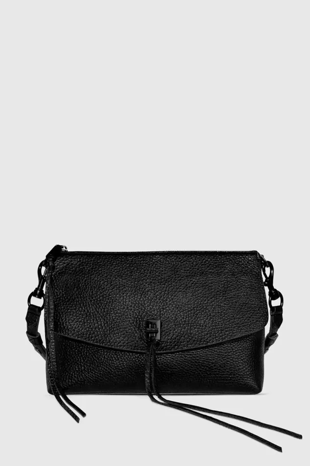 Women Rebecca Minkoff Shoulder Bags Darren Top Zip Shoulder Bag Black
