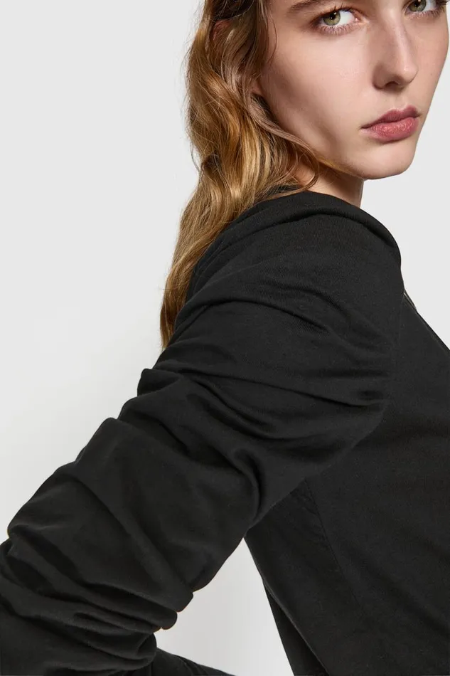 Women Rebecca Minkoff Tops Janine Long Sleeve True Black Women Rebecca Minkoff Tops Janine Long Sleeve True Black