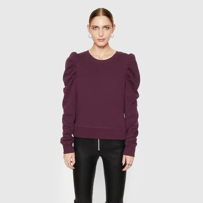 Women Rebecca Minkoff Tops Janine Sweatshirt Garnet Women Rebecca Minkoff Tops Janine Sweatshirt Garnet