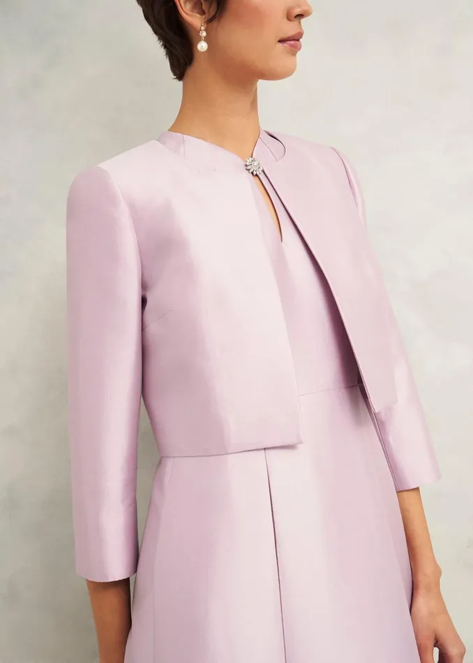 Women Rhea Wool Silk Jacket Soft Petal Pink Hobbs Coats and Jackets
