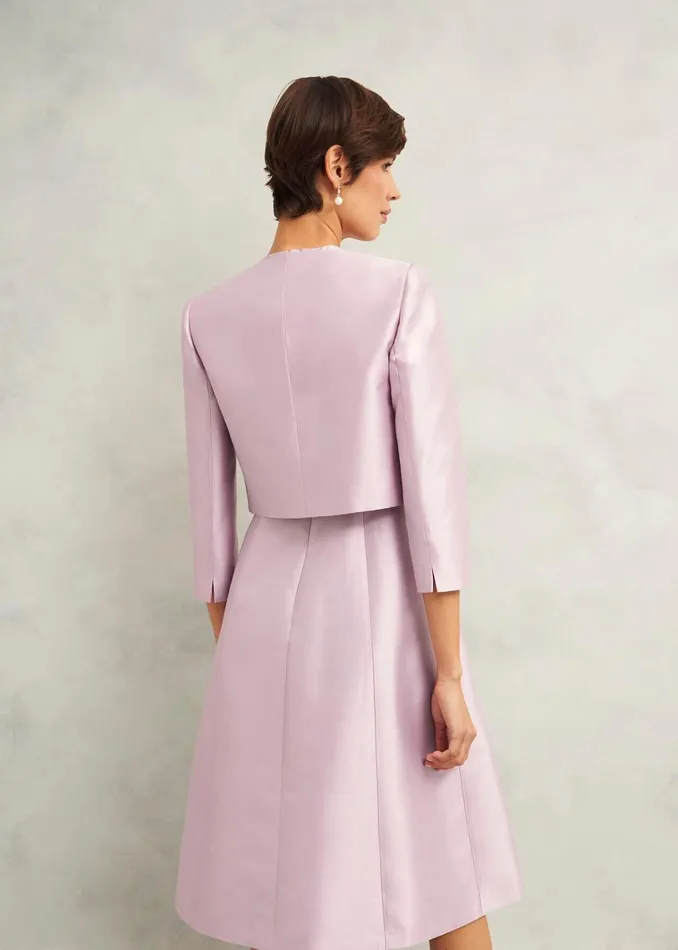 Women Rhea Wool Silk Jacket Soft Petal Pink Hobbs Coats and Jackets