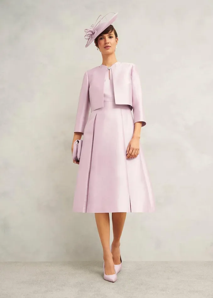 Women Rhea Wool Silk Jacket Soft Petal Pink Hobbs Coats and Jackets
