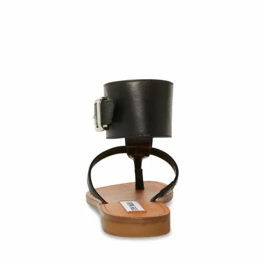 Women RICO BLACK LEATHER Black Leather Steve Madden Sandals Women RICO BLACK LEATHER Black Leather Steve Madden Sandals