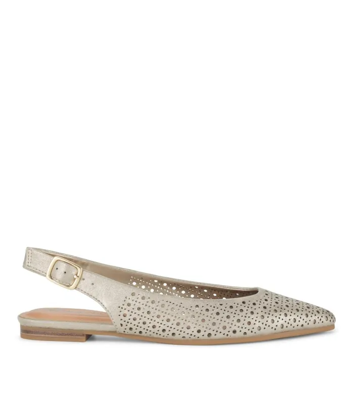 Women Riva Slingback Flat Champagne Baretraps Flats and Loafers
