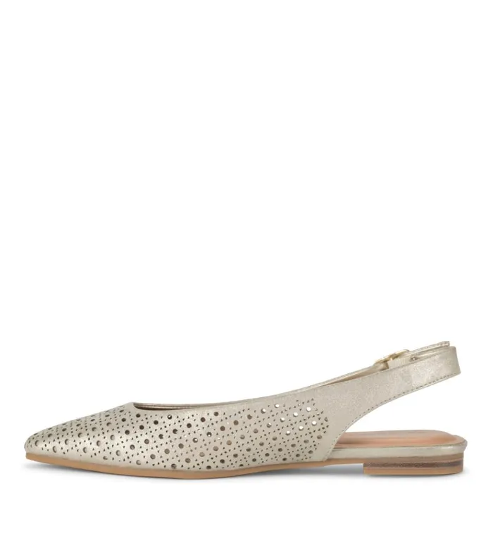 Women Riva Slingback Flat Champagne Baretraps Flats and Loafers