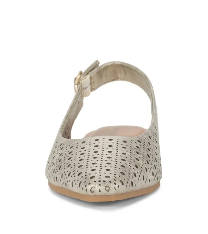 Women Riva Slingback Flat Champagne Baretraps Flats and Loafers