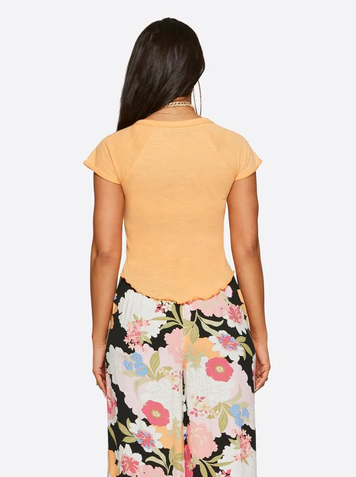 Women Rivers Baby Tee In Mock Orange Jessica Simpson Tops and Tees