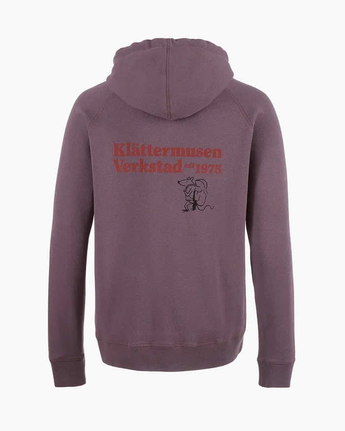 Women Runa Nomad Lightweight Organic Cotton Hoodie Boysenberry Klttermusen Fleeces and Sweaters