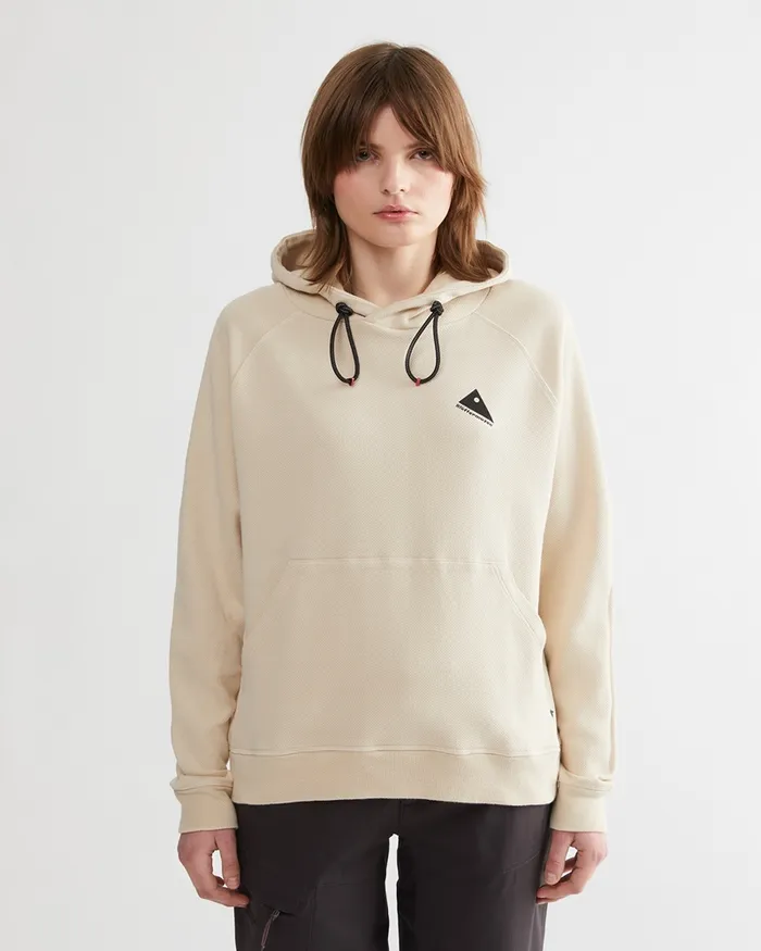 Women Runa Nomad Lightweight Organic Cotton Hoodie Boysenberry Klttermusen Fleeces and Sweaters