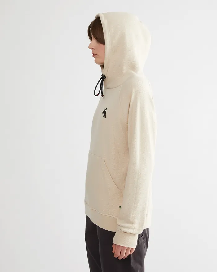 Women Runa Nomad Lightweight Organic Cotton Hoodie Boysenberry Klttermusen Fleeces and Sweaters