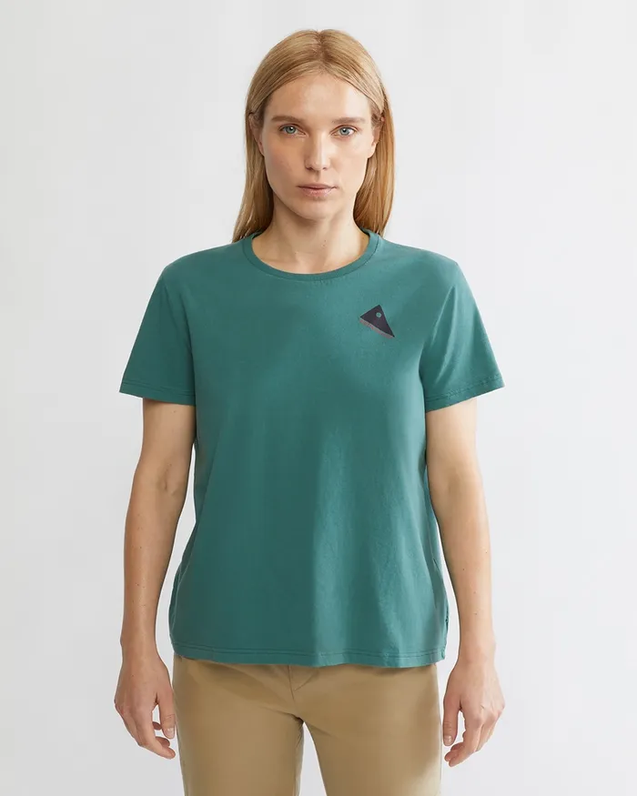 Women Runa Token Short Sleeve Tee Frost Green Klttermusen TShirts