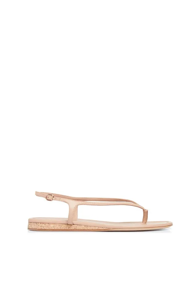 Women Sandals Gabriela Hearst Gia Flat Sandal In Dark Camel Leather