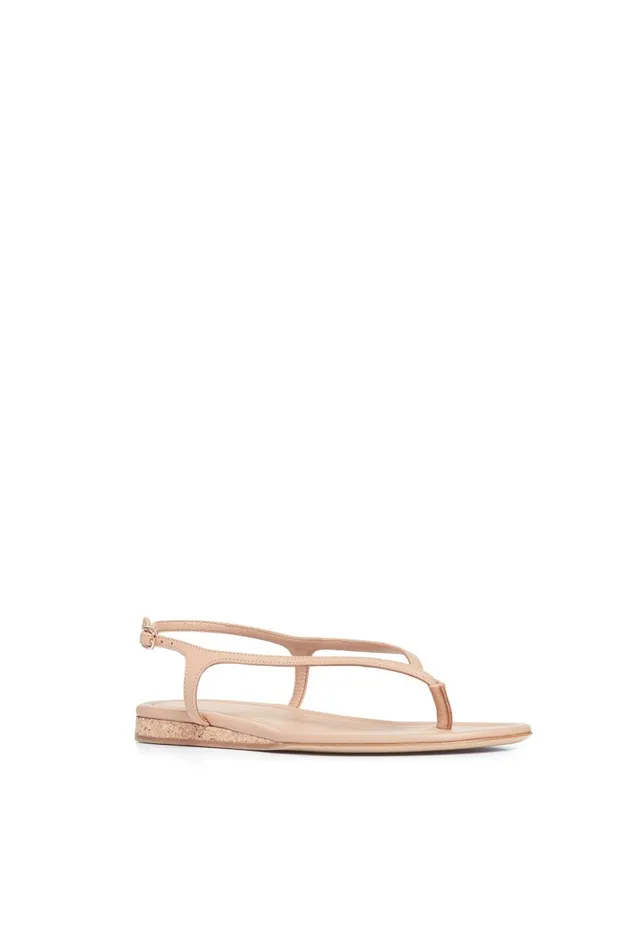 Women Sandals Gabriela Hearst Gia Flat Sandal In Dark Camel Leather