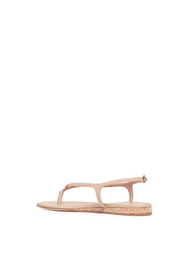 Women Sandals Gabriela Hearst Gia Flat Sandal In Dark Camel Leather